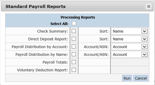 To view them all, select the Select All checkbox, or check the box to the right of the report(s) you want to review.