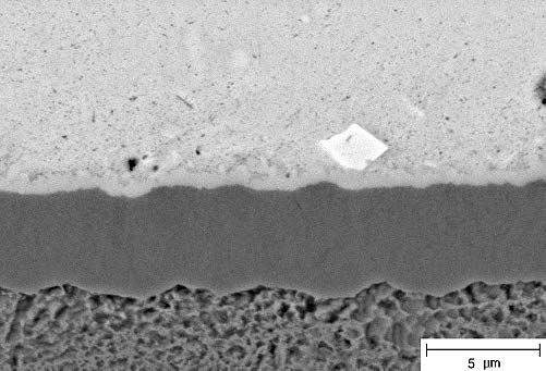 Continuous Ni(Sn 0.72 In 0.27 ) 2 intermetallic layer formed during the reflowing of BGA Sn-20In-2.8Ag solder at 230 C for 60 sec.