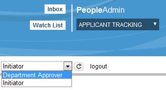 role. Select the drop down arrow next to your current user group.
