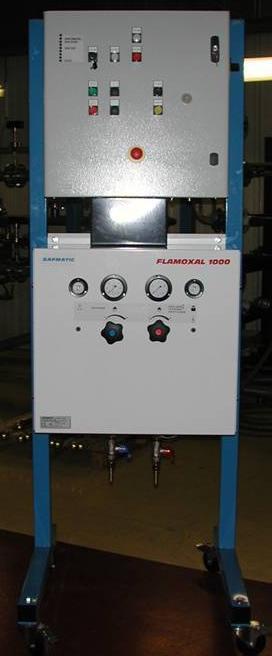 Flame polishing - Low cost skid Updated standardized oxy-gas control skid Fuel is Hydrogen, Natural