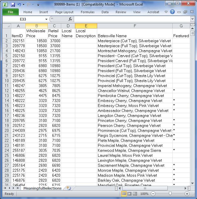 Pricing Tool Export Excel The Pricing Tool (reference view) and Pricing Master (editing view) allow you to directly export pricing as an Excel spreadsheet.