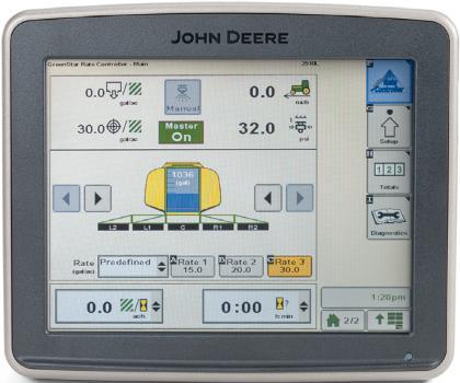 With the 2510L, you connect directly to John Deere Section Control,* GreenStar Rate Controller and GreenStar 3 2630 Display.