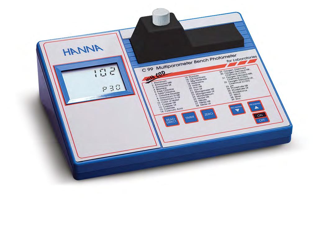 2 HI 83099 COD Meter Measure COD and 36 Additional Parameters A Complete Laboratory at Your Fingertips This compact photometer operates in three different ranges to cover virtually every COD