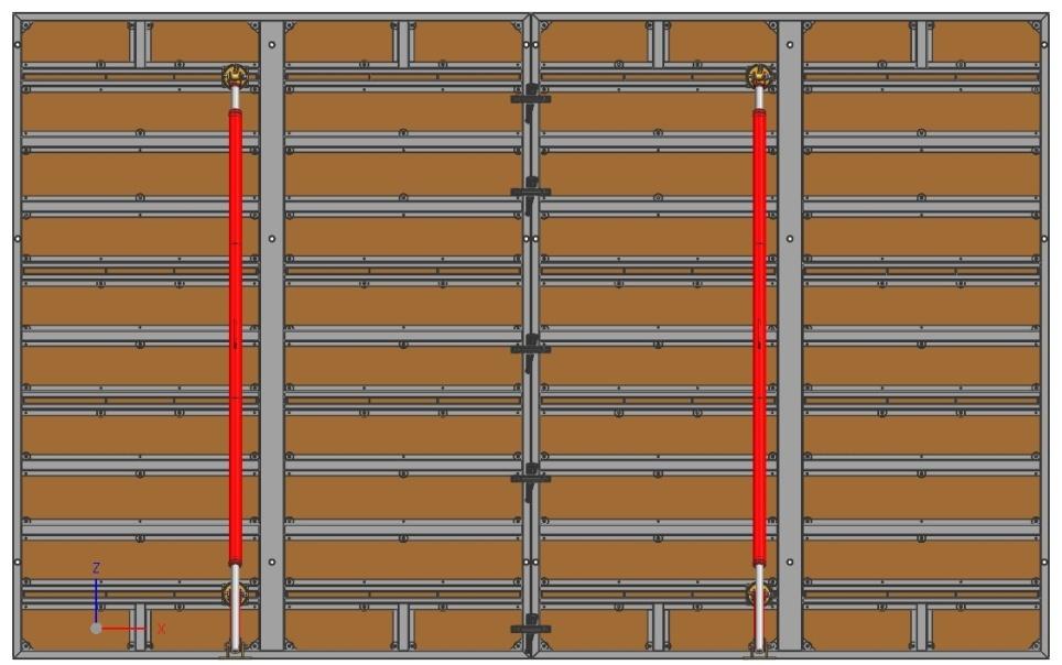 Tie-Rods Panel Lock Frame 2 nd Stiffener Working Load of a Panel Lock= Buckling Load / 1.7 = 64,72kN / 1.7 = 38.07kN = 4,700 kg. Min.