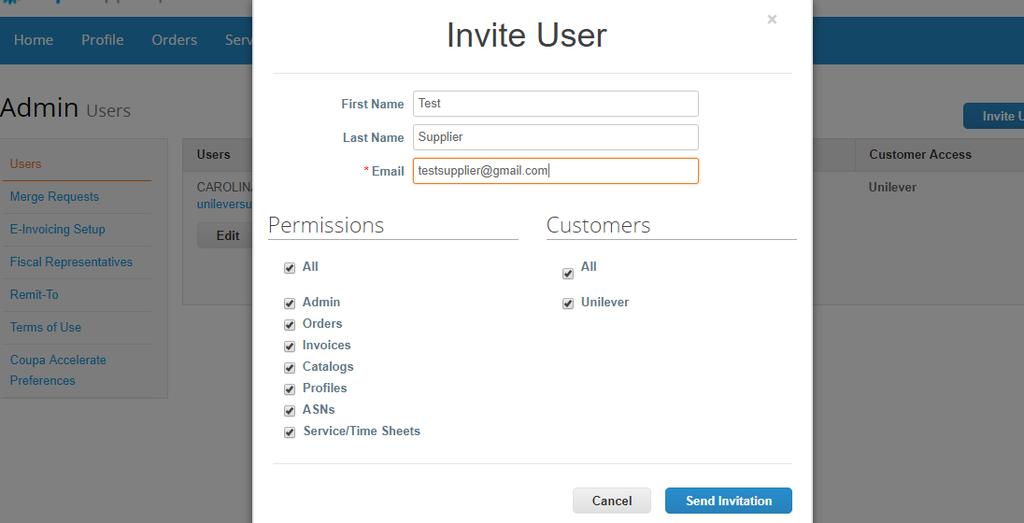 CSP : ADMIN Coupa Admin In CSP, you can add users and assign them roles, including account administration.