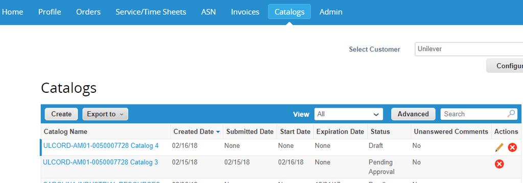 CATALOGS BACKGROUND: Supplier hosted catalogs are collections of items that are searchable directly from the Coupa Home page. You can create a catalog using the Coupa catalog template (.