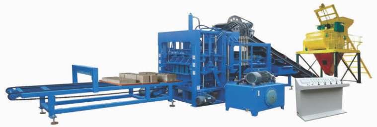 Hydraulic Driven Also machines to produce 60 000 pieces 34 000 pieces 30 000 pieces per 24hrs (enq) Model E:- Conveyer belt BLOCK/ BRICKS & PAVERS For large production Model: RTY4-20A Concrete Mixer