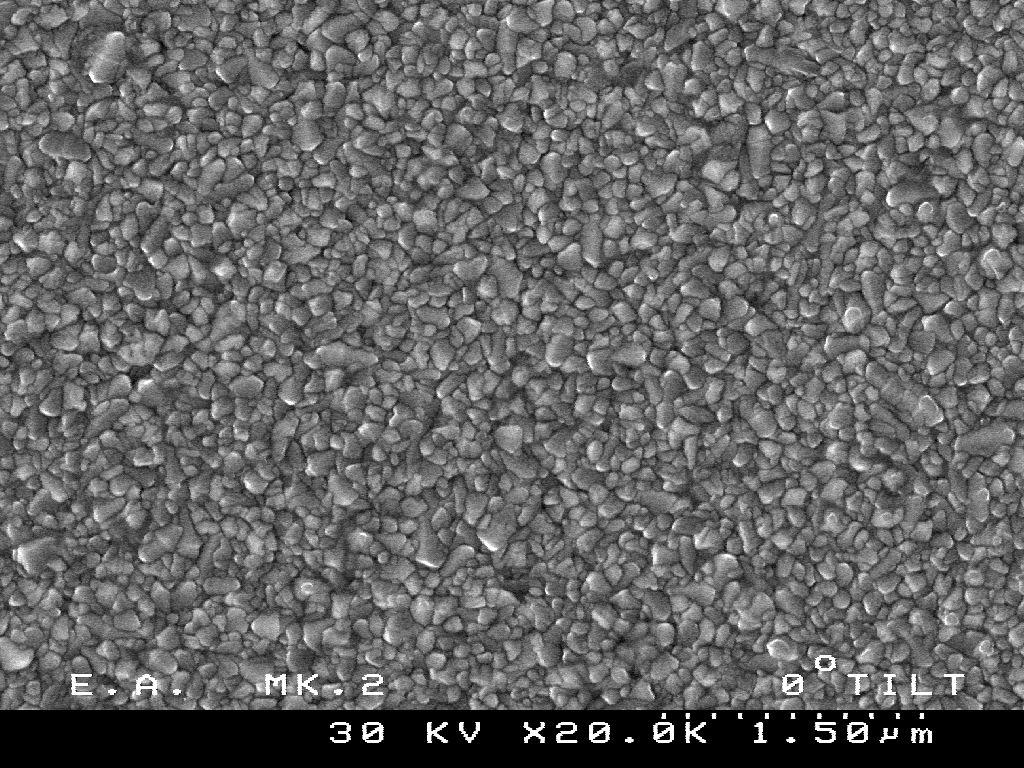 CVD Online Coater durable hard coated surface In the electron microscope picture, the polycrystalline structure of the surface of the tin