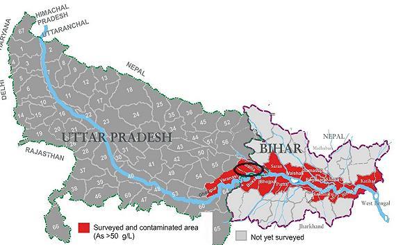 According to Ministry of water resources, 10 states West Bengal, Bihar, Uttar Pradesh, Assam,