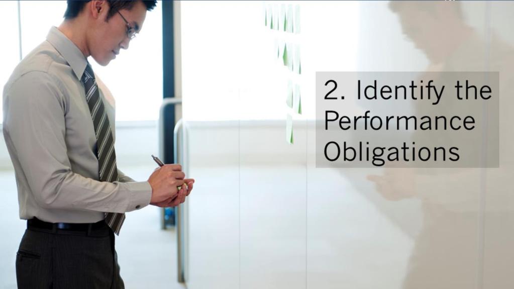 Identify the Performance Obligation A promise (explicit or implied in a contract with a customer to transfer goods or services If a contract consists of more than one goods or service item, account