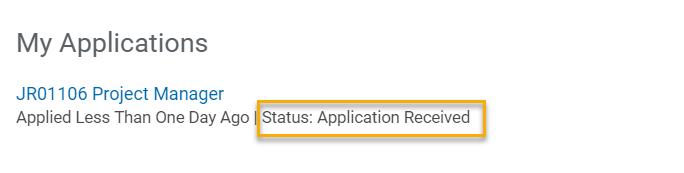 After submitting your application 5. Tracking your application a. Return to the external job board site, select the on the top right corner to log-in and view your profile. b. Under My Applications section, you can view the list of applications submitted.