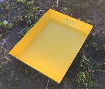 GENERATOR DRIP TRAY S Our generator drip trays are made from light weight steel sheet with a yellow powder coated finish for a very ridged construction.