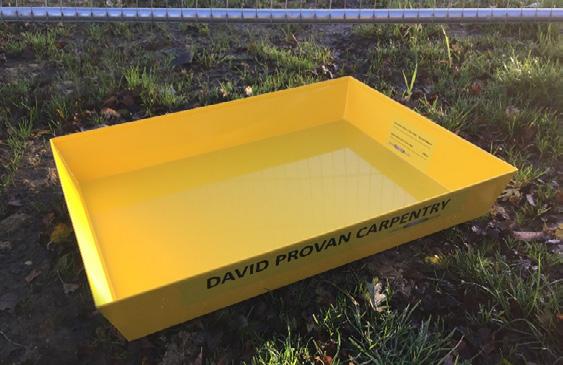 Each tray is fitted with an internal depth gauge, to highlight the size or quantity of spill absorbent materials required to clean up any spills that may occur.