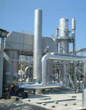 RTO with flue gas treatment Process Data: Type: RTO for Air contaminated by Chlorinated Compounds - 2 canisters with