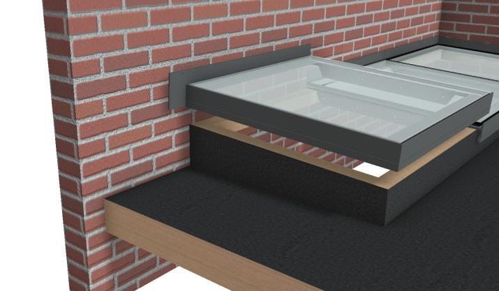 It is also recommended that you secure temporary batons to the wall to support the weight of the unit during installation. The batons should be installed in line with the kerb top as shown below.
