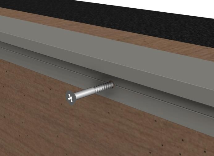 Trim placement 2. The kerb top cover should be cut to size along its length to leave a dimension of 55mm between the edge of the cover and outside of the kerb.