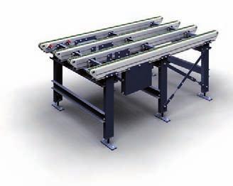 >> CONVEYOR SYSTEMS Roller lift conveyor (RLC) This device is formed by the combination of a lifting system and a roller conveyor. Transfers can be made at 90º by combining it with a chain conveyor.