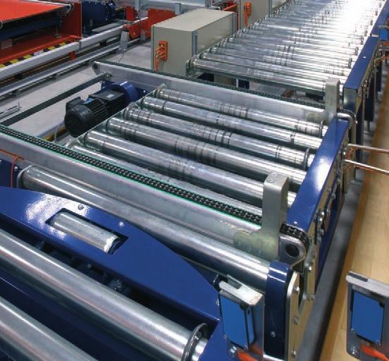 from the conveyor system. This component improves the ergonomics of the picking stations as the height of each picking pallet can be adapted to the height of the operator.