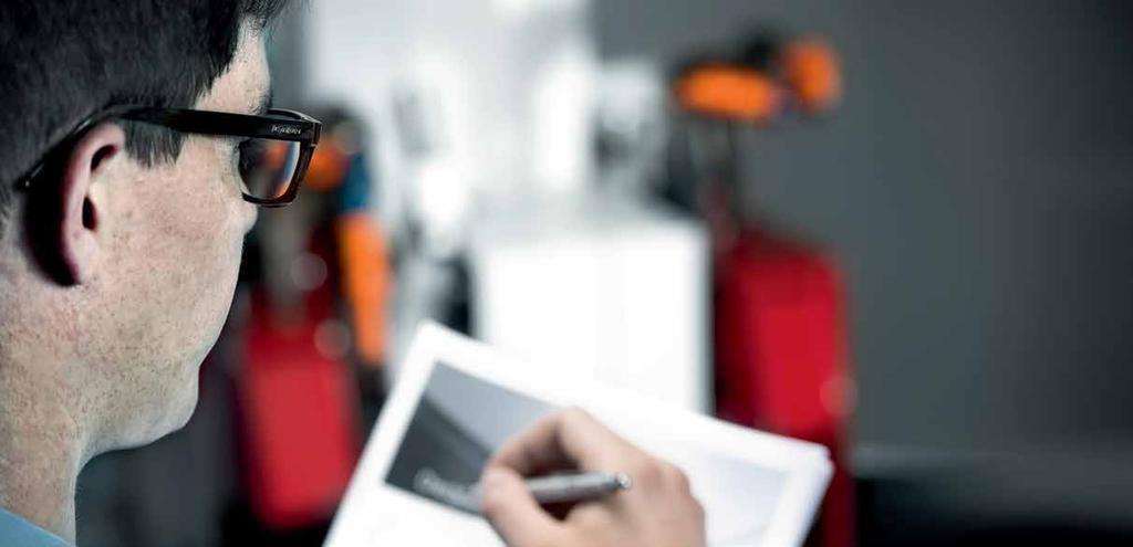 32 Customer Care Inspection During an inspection we carry out a visual inspection of your machine. Our service technicians draw up a detailed inspection checklist, which is then analyzed with you.