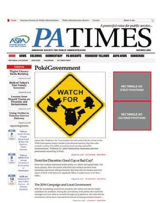 Arriving in subscriber inboxes twice weekly, PA TIMES Online provides the most current information on public administration and insights on trends that affect how public servants do their jobs.
