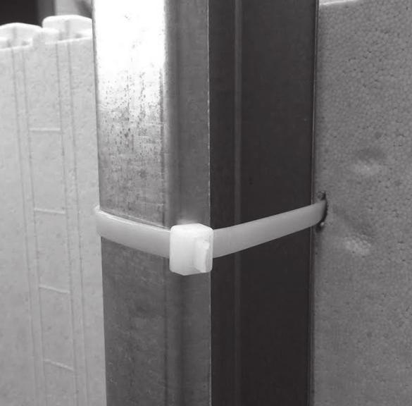 Vertical Wire or Plastic Zip Tie Through Foam Form Wire Ties Horizontal Rebar Vertical Brace Plastic Zip Tie 7 In-Wall Bracing