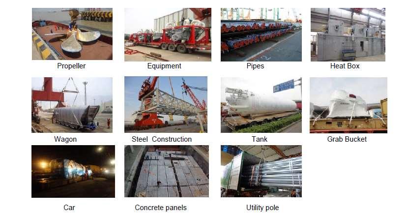 CARGO WE WORK WITH Propeller Equipment Pipes Heat Box Wagon