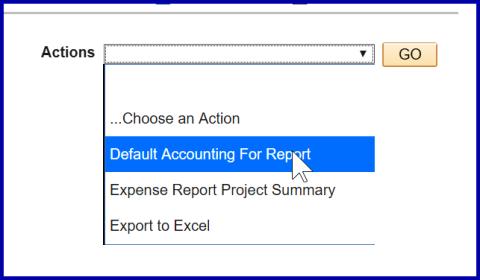 Exercise 4: Update the monthly expense report Scenario 1 All lines on the expense report should be allocated to a department different than the cardholder s default department.