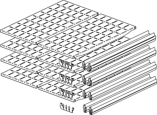 D-type shelf sets (23 5/8 inch depth)