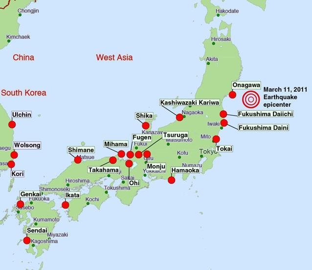 Nuclear Energy in Japan 54 operating nuclear reactors (49 gigawatts) Two nuclear plants under construction