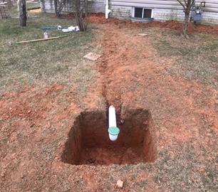 size of the French drain