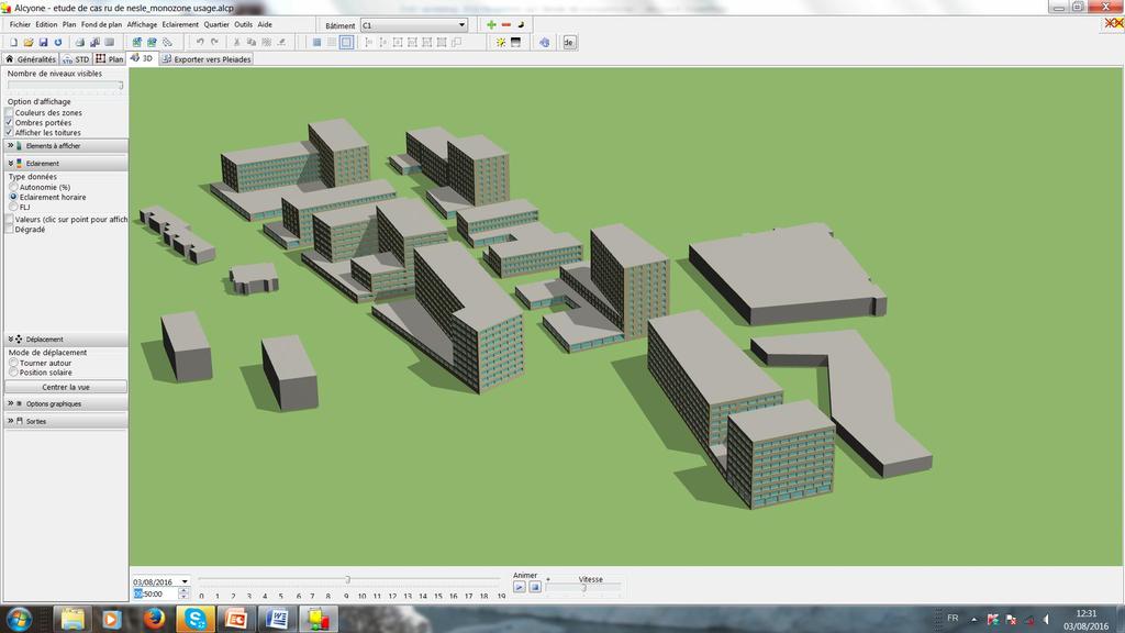 3D modeler ALCYONE Example urban