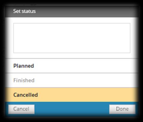 You will be prompted to Set Status: Select
