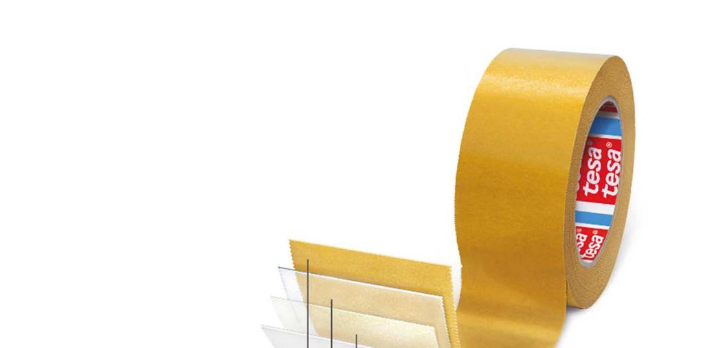 Construction of our double-sided tapes Our double-sided tapes consists of three main components: Backing The backing is relevant for some of the main features of a double-sided tape.