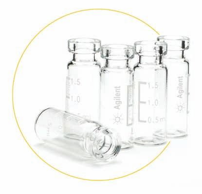 2 ml vials Crimp top vial, wide opening, clear 100/pk 5181-3375 Crimp top vial, wide opening, amber, write-on spot 100/pk 5181-3376 Crimp top vial, wide opening, clear, write-on spot 1000/cs