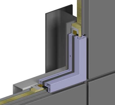 Thermal insulation. Sub-structure with supporting profile. Window frame. Fixing of window frame. Structure (steel) 6.