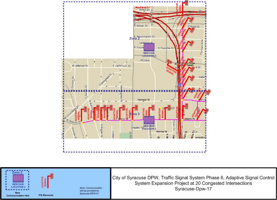 The second recommended adaptive signal system project, City DPW-17, is recommended for