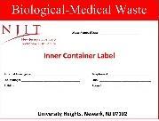 Medical Waste (RMW) box