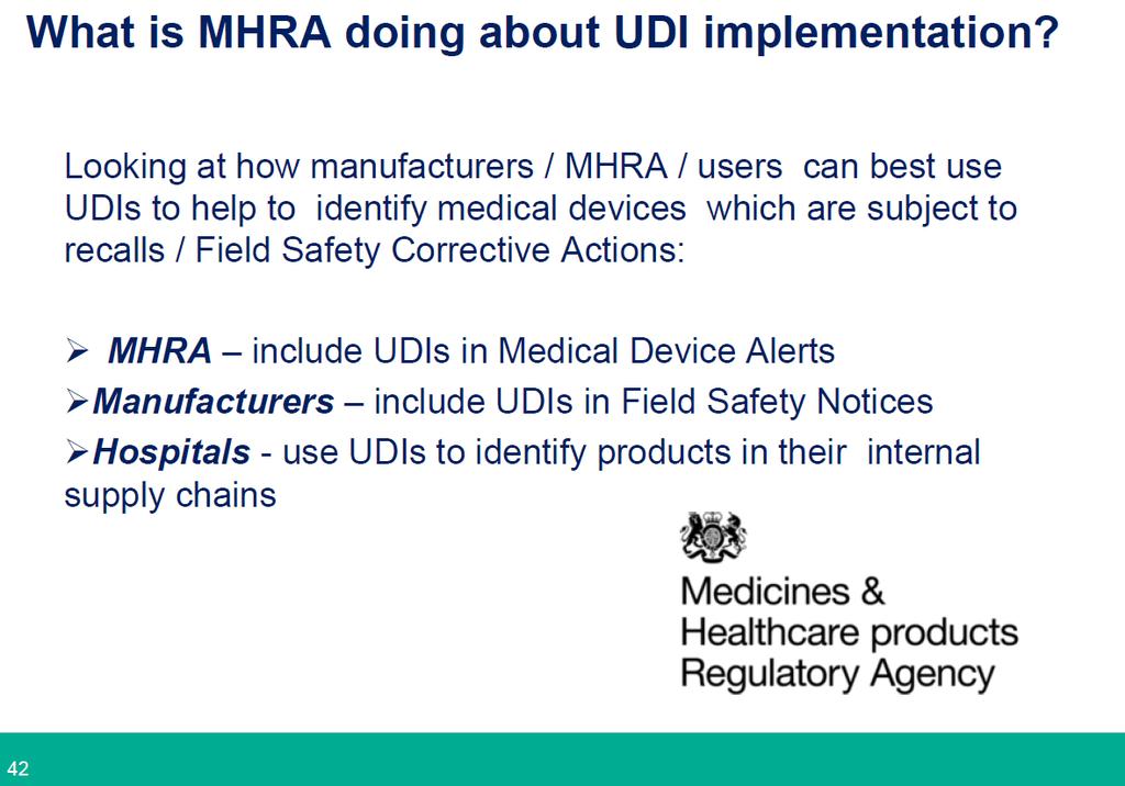 Source: MHRA Traceability and