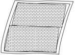 Sliding shear Weak mortar joints may result in shear failure through the bed joints of a masonry infill wall, as shown in the drawing at right.
