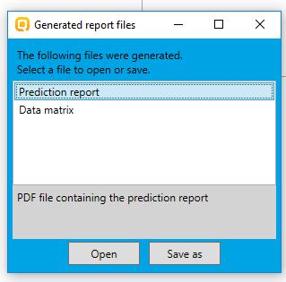 Report Save To save any of the two files,