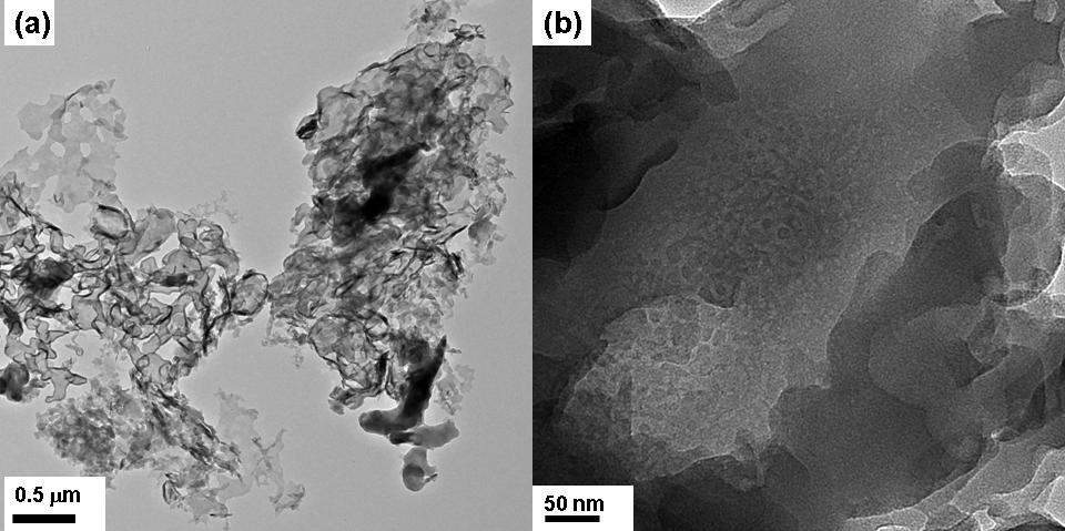 Figure S2 The TEM image of g-c 3 N 4 prepared with using P123 surfactant as soft