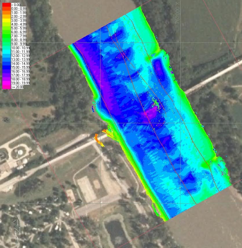 2011 Flood-Scour Hwy-370 Bridge Multibeam echosounder sonar USGS,