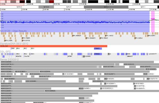 ABERRATIONS IN THE GENOGLYPHIX GENOME BROWSER < Syndrome