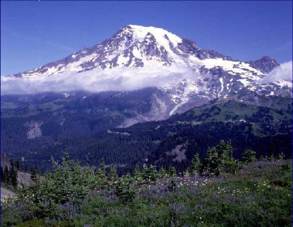 Cascade Mountains Mountain chain from Canada to California Part of Ring of Fire Active