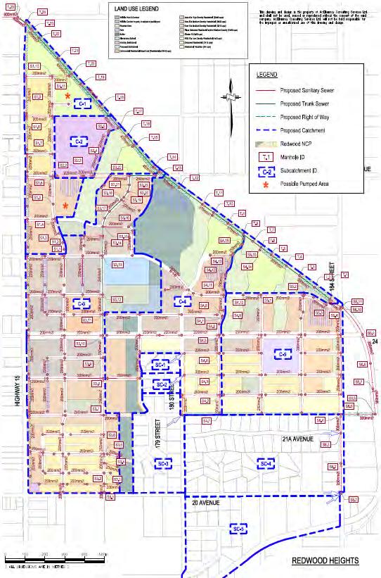 Sanitary Sewer Servicing No existing sanitary sewer infrastructure in the NCP area.