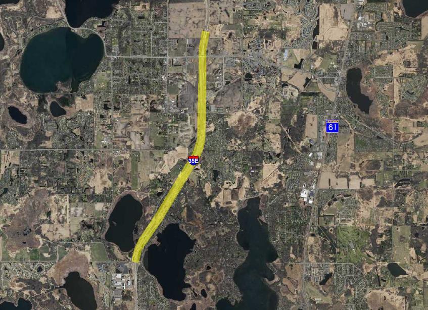 06 Corridor 4 I-35E: Ramsey County J/96 to Anoka County 14 Segment Length: 6.