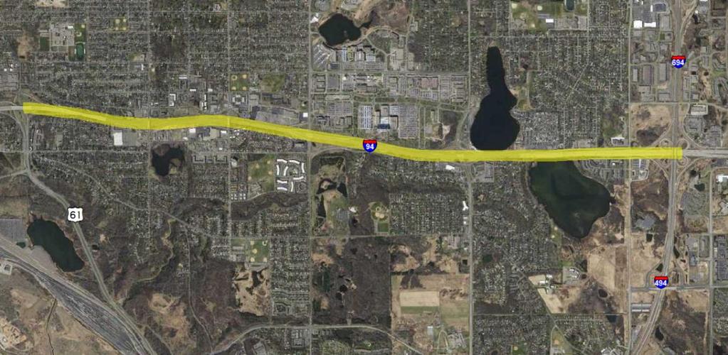 Corridor 7B I-94: US 61 to I-694/494 (Woodbury) Segment Length: 6.