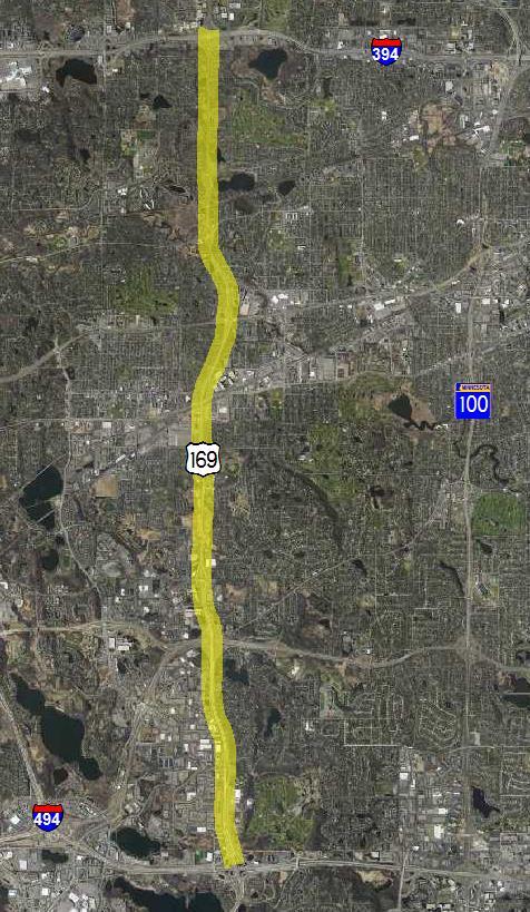 Corridor 3B US 169: I-494 to I-394 Segment Length: 8.