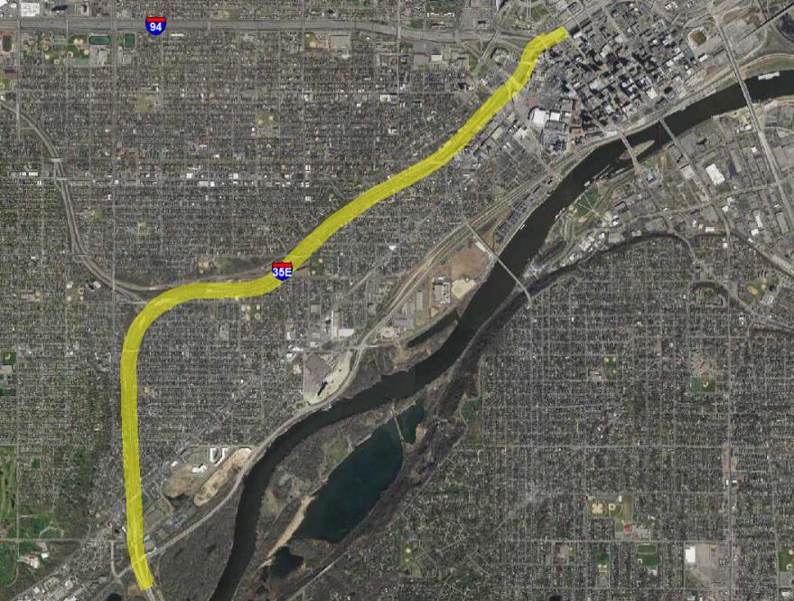 Corridor 15B I-35E: Shepard Road to I-94 Segment Length: 3.