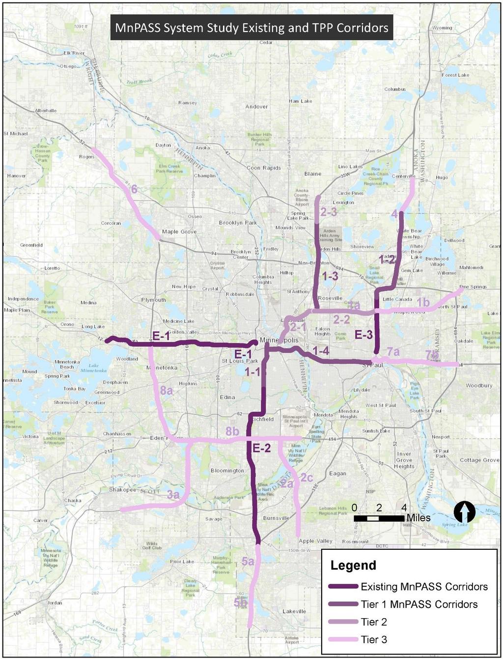 Figure 5: Existing and 2040 TPP Corridors (2015